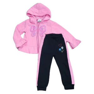 Real Love Pink Fleece Sweatsuit 3T